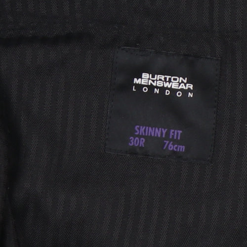 Burton Menswear Grey Skinny Trousers Men 30R