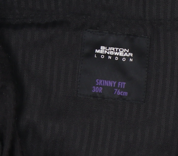 Burton Menswear Grey Skinny Trousers Men 30R