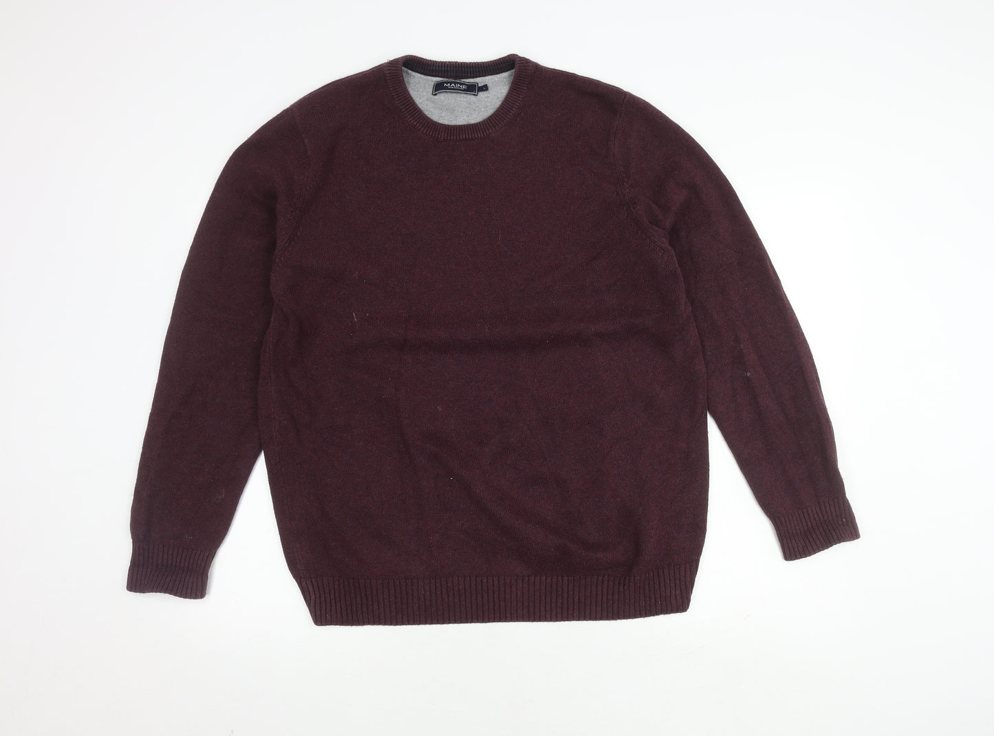 Maine New England Men's Purple Pullover Jumper L