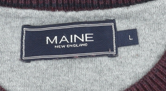 Maine New England Men's Purple Pullover Jumper L