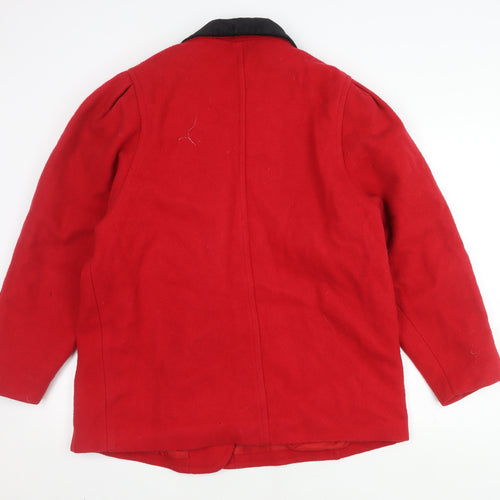 TopCoat Women's Red Wool Overcoat Size 16