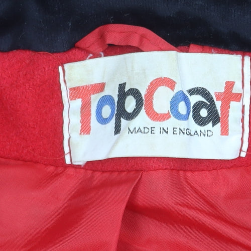 TopCoat Women's Red Wool Overcoat Size 16