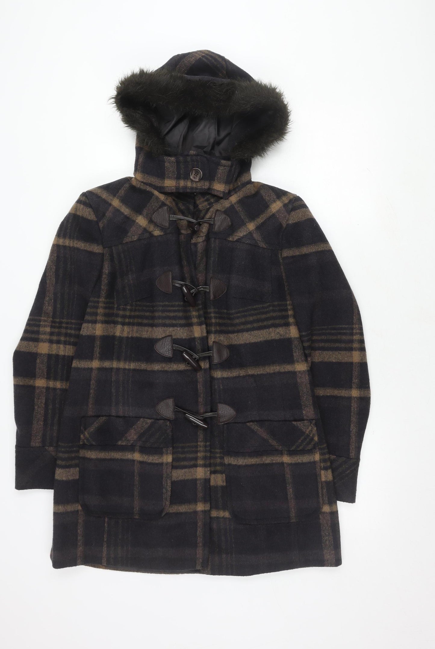 Marks and Spencer Women's Multicoloured Plaid Coat