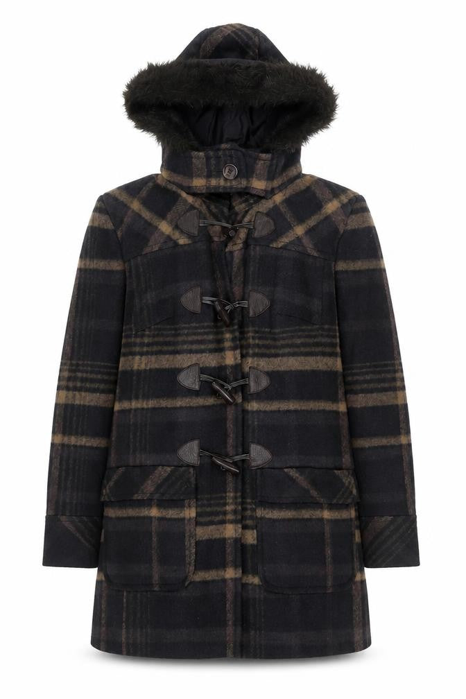 Front view of Marks & Spencer Women's Multicoloured Plaid Coat
