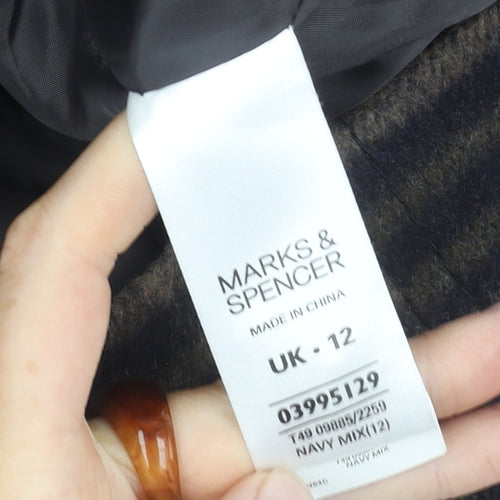 Marks and Spencer Women's Multicoloured Plaid Coat