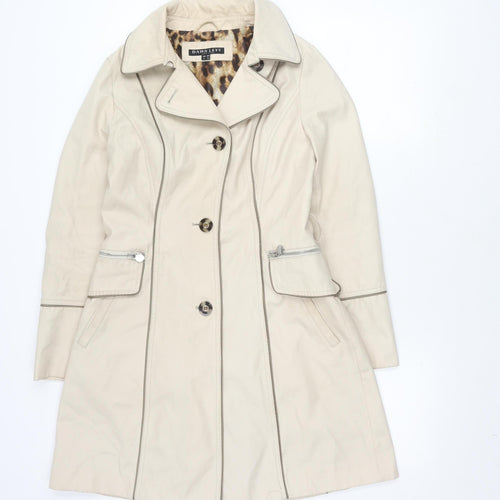 Dawn Levy Women's Beige Trench Coat Size 8