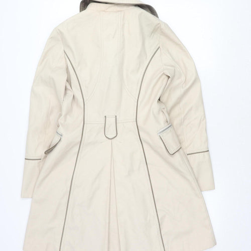 Dawn Levy Women's Beige Trench Coat Size 8