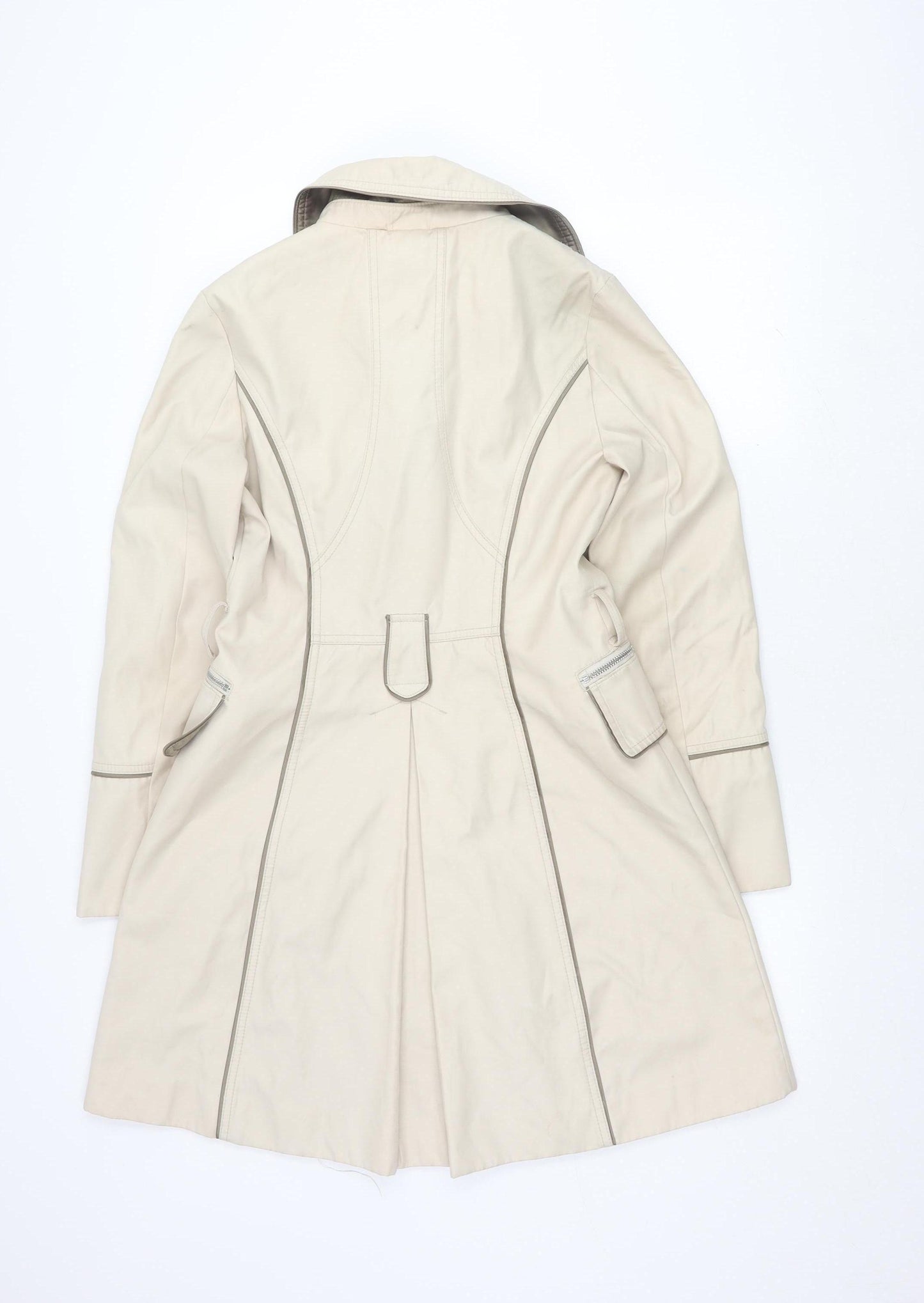Dawn Levy Women's Beige Trench Coat Size 8