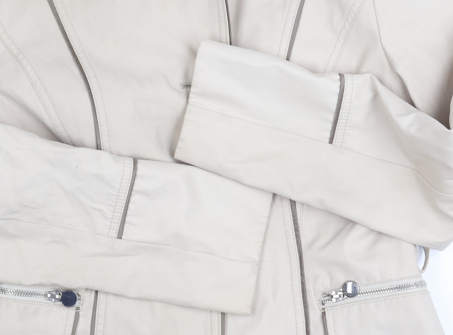 Dawn Levy Women's Beige Trench Coat Size 8