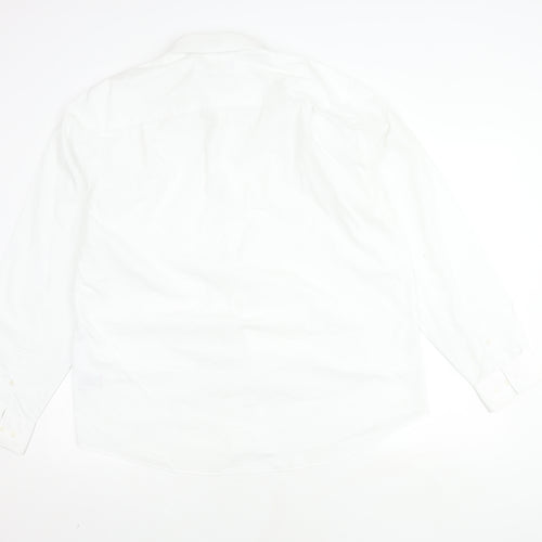 Next Men's White Regular Fit Shirt 17.5 Long Sleeve