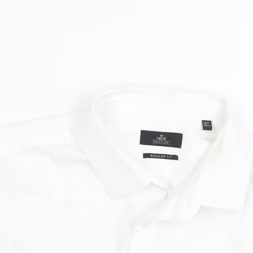 Next Men's White Regular Fit Shirt 17.5 Long Sleeve