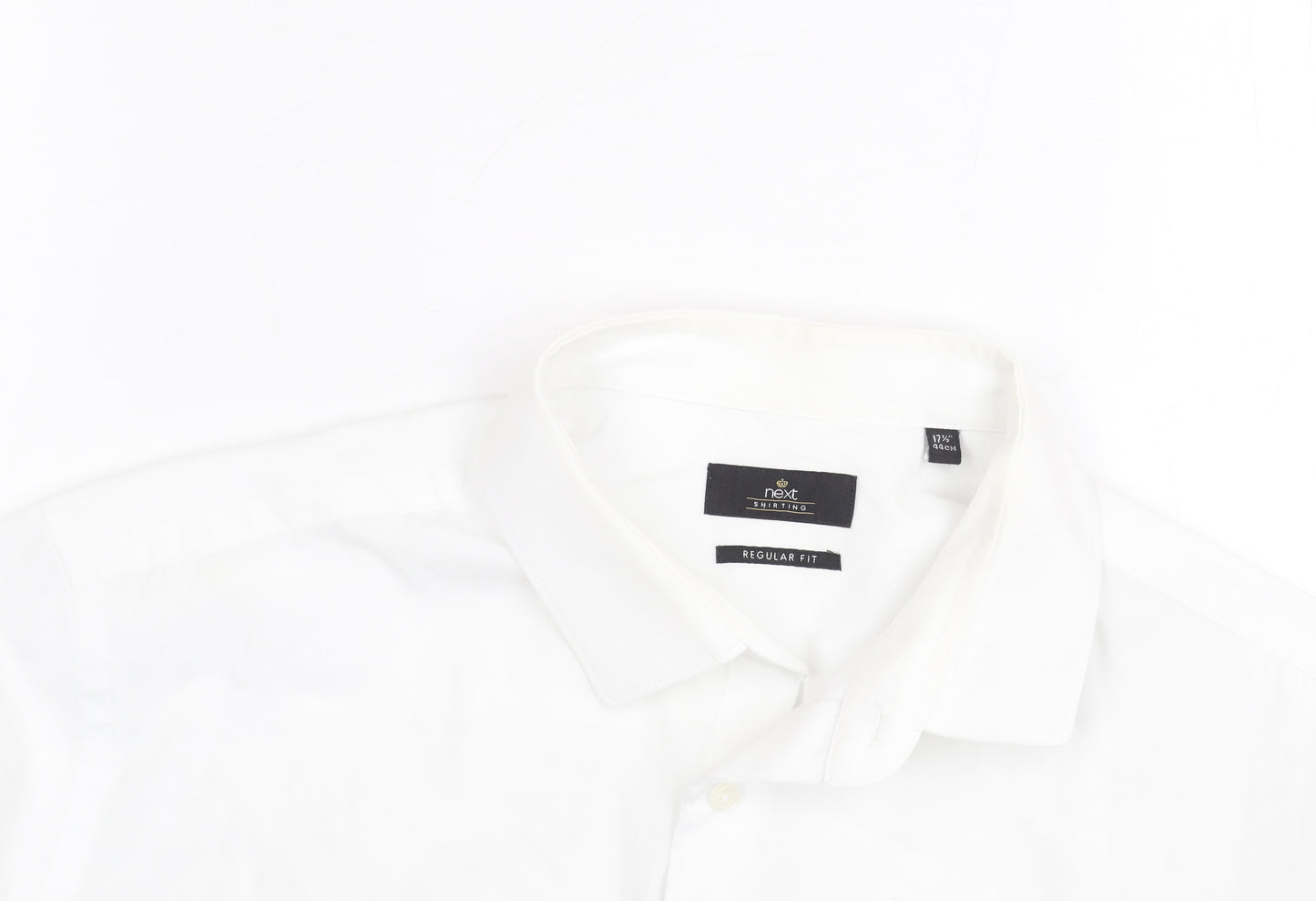 Next Men's White Regular Fit Shirt 17.5 Long Sleeve