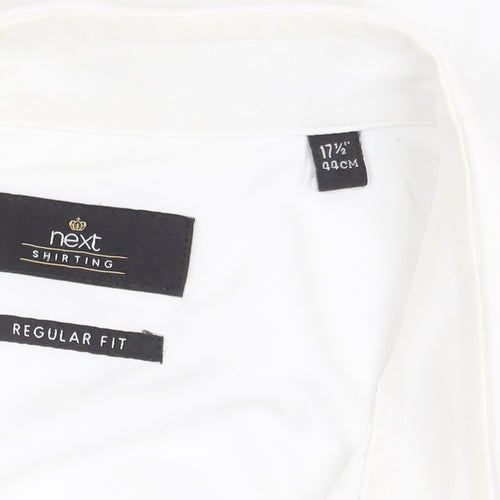 Next Men's White Regular Fit Shirt 17.5 Long Sleeve