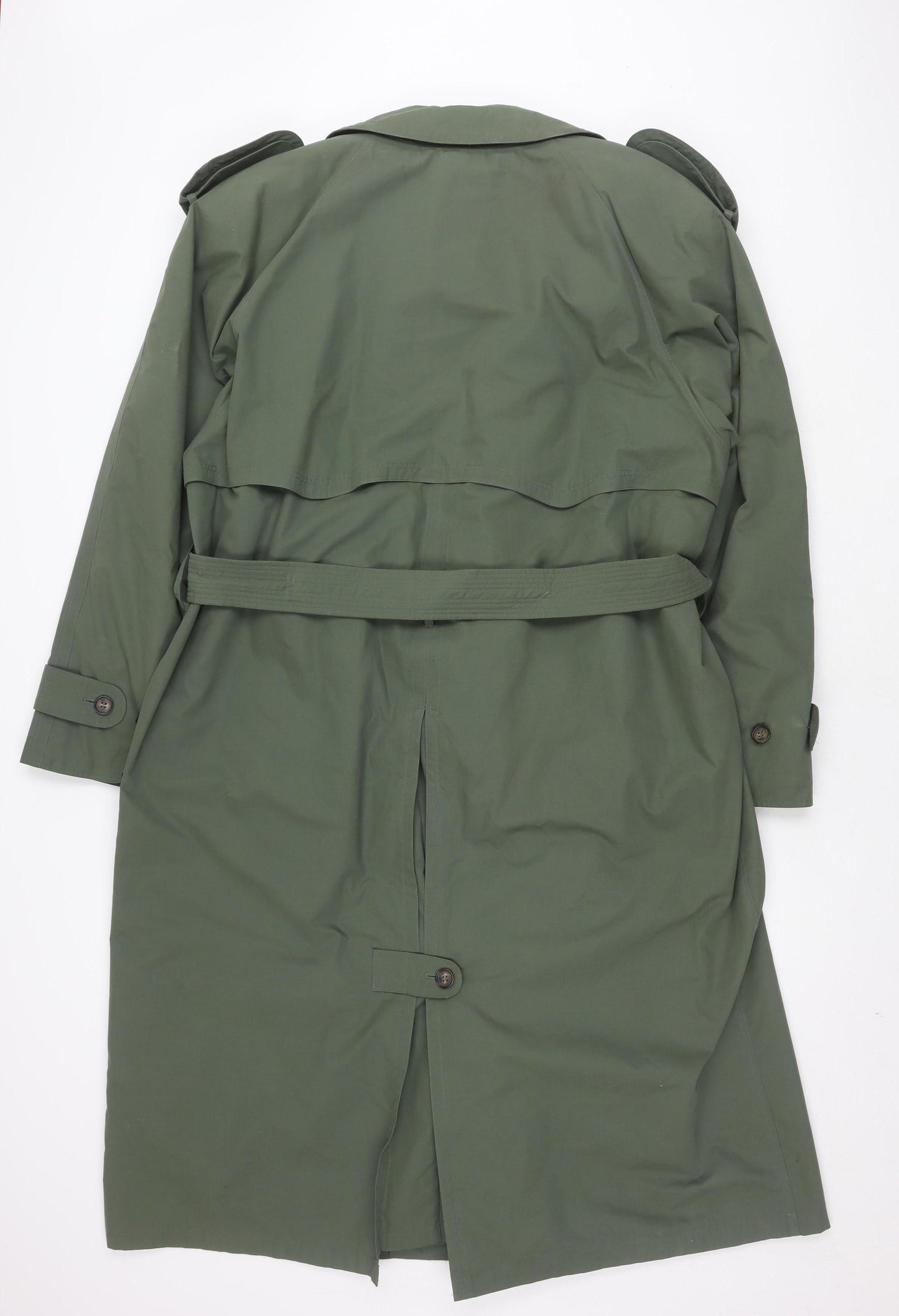 St Michael Men's Green Trench Coat M