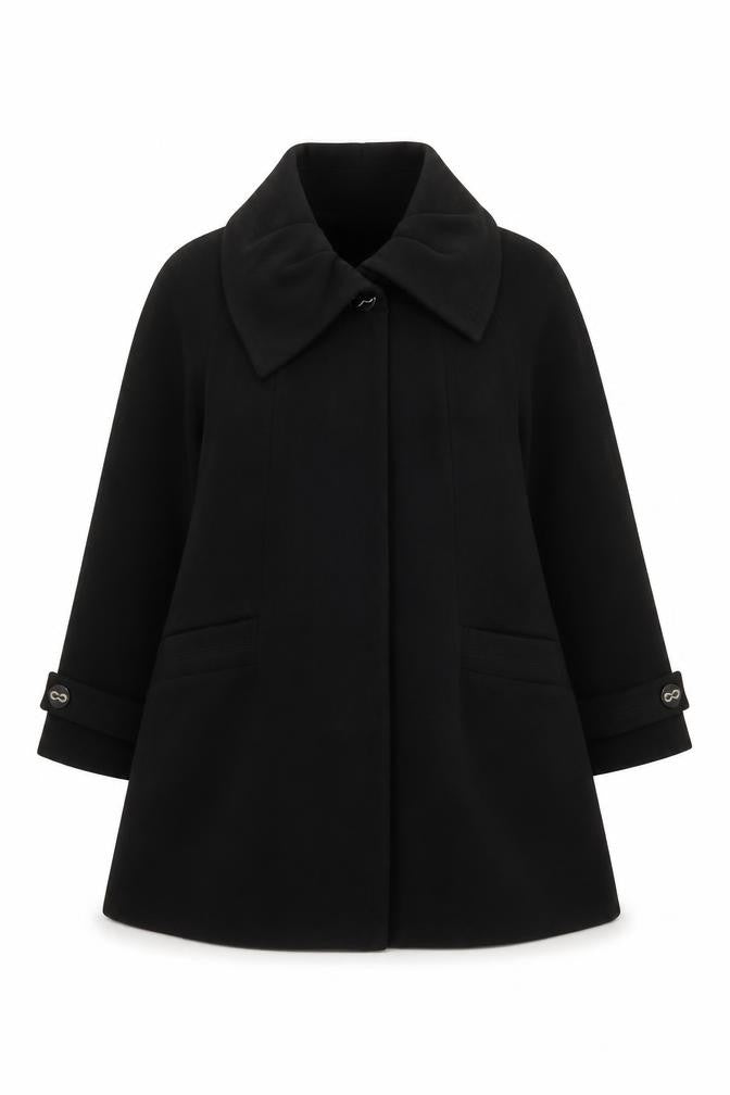 Front view of Wallis Women's Black Coat, size 12