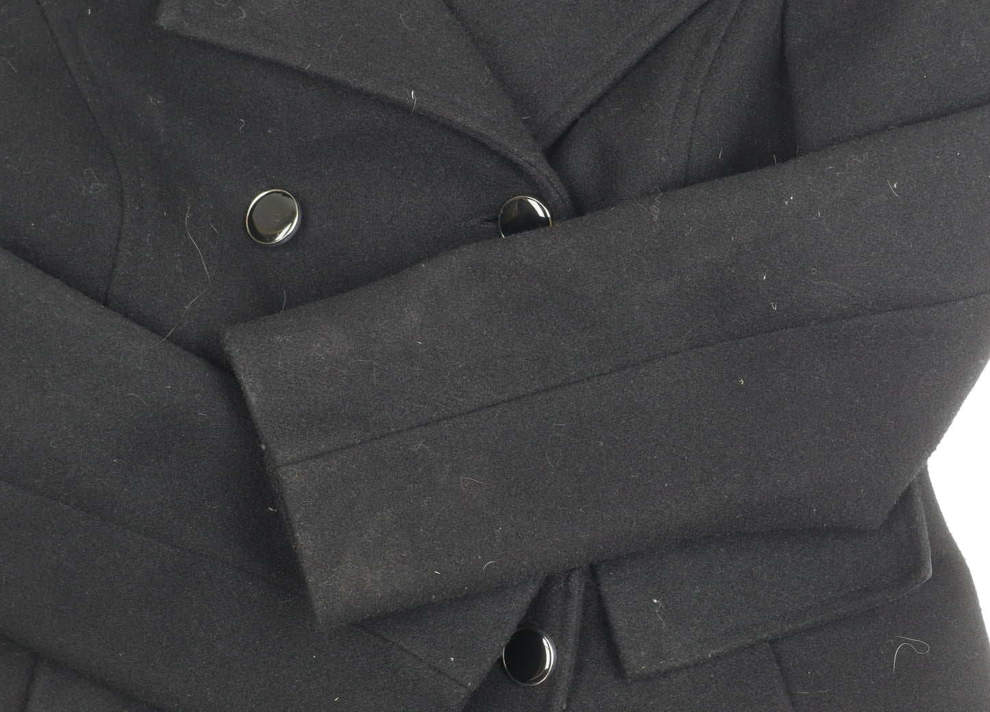 Dorothy Perkins Women's Black Coat Size 12 Faux Fur Accent