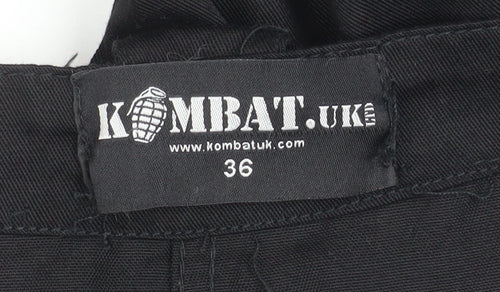 KOMBAT UK Men's Black Cargo Trousers Size 36