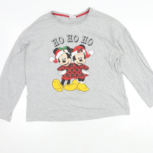 Disney Grey Women's L Long Sleeve Christmas Top