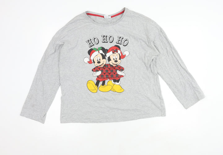 Disney Grey Women's L Long Sleeve Christmas Top