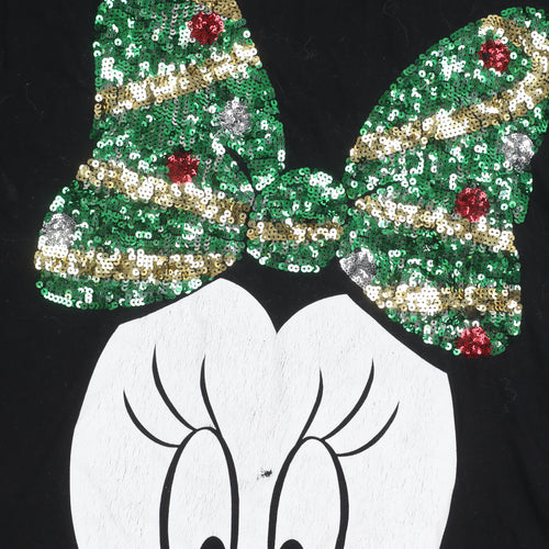 George Disney Women's Black Sequin T-Shirt Size 22