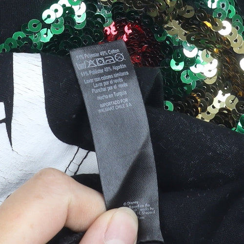 George Disney Women's Black Sequin T-Shirt Size 22