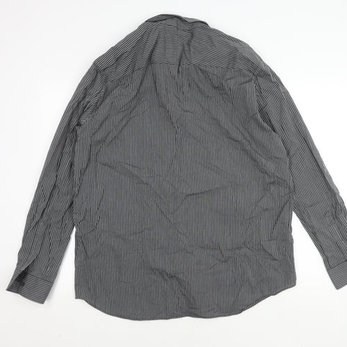 Jeff Banks Men's XL Black Striped Casual Shirt