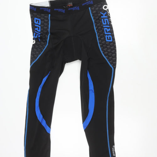Brisk Bike Men's XL Black Compression Leggings