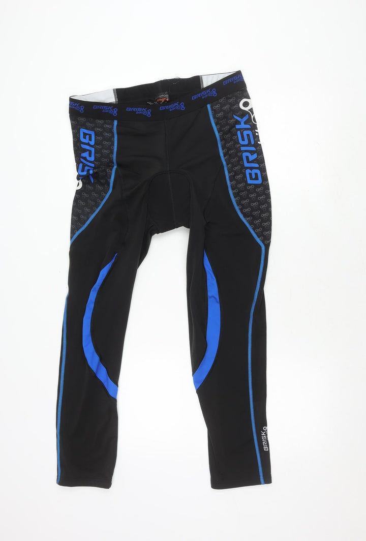 Brisk Bike Men's XL Black Compression Leggings