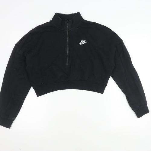 Nike Women's Black Hoodie Medium Full Zip Lightweight