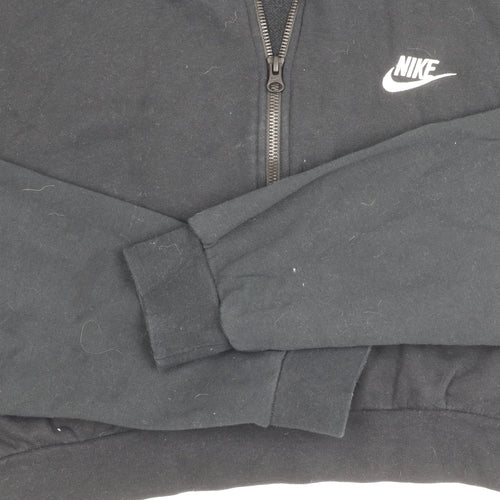 Nike Women's Black Hoodie Medium Full Zip Lightweight