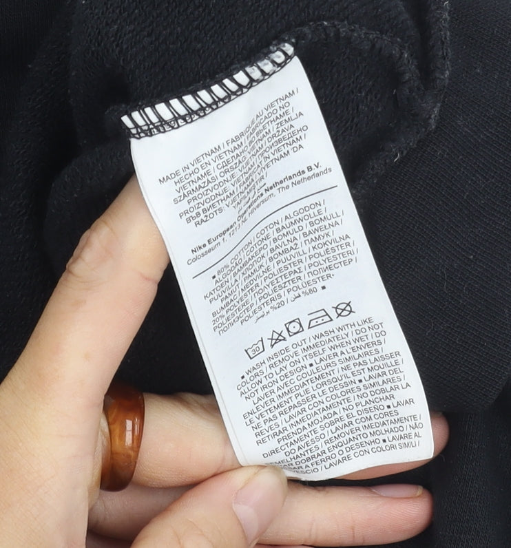 Nike Women's Black Hoodie Medium Full Zip Lightweight