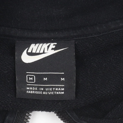 Nike Women's Black Hoodie Medium Full Zip Lightweight