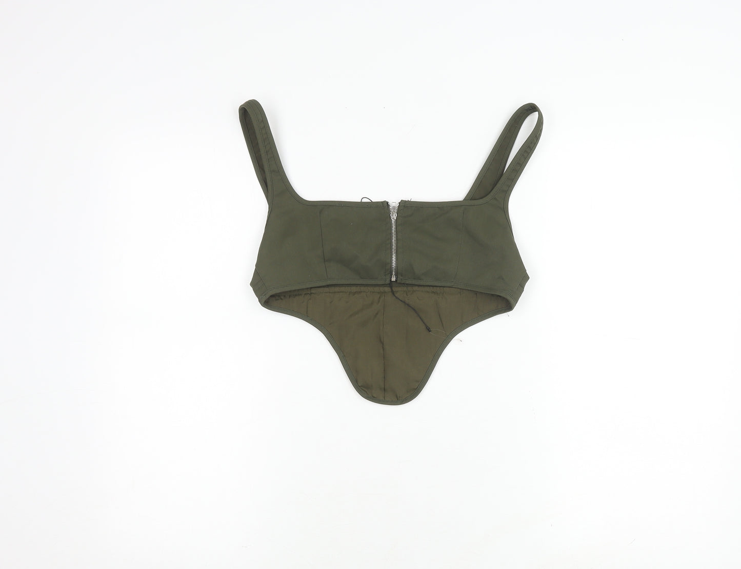 PrettyLittleThing Women's Green Camisole Crop Top UK 8