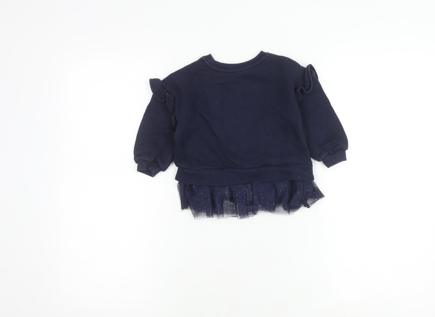 George Girls Blue Frozen Jumper 12-18 Months