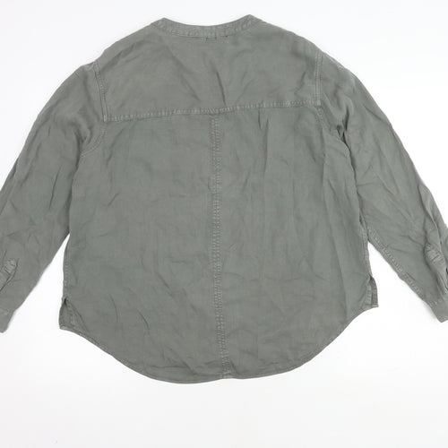 Marks and Spencer Women's Green Button-Up Shirt