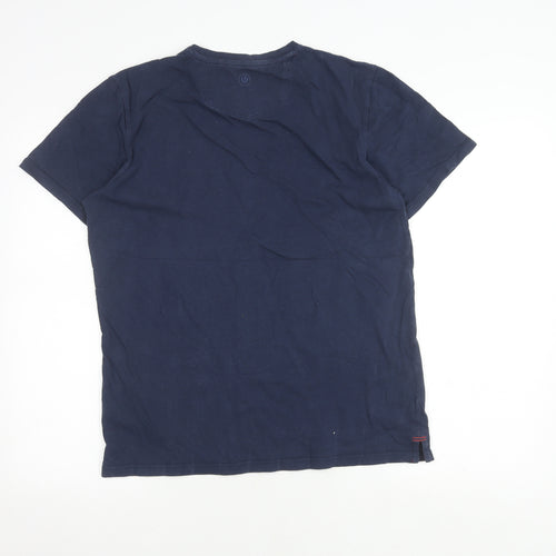 Fat Face Men's Blue Crew Neck Graphic T-Shirt Size M