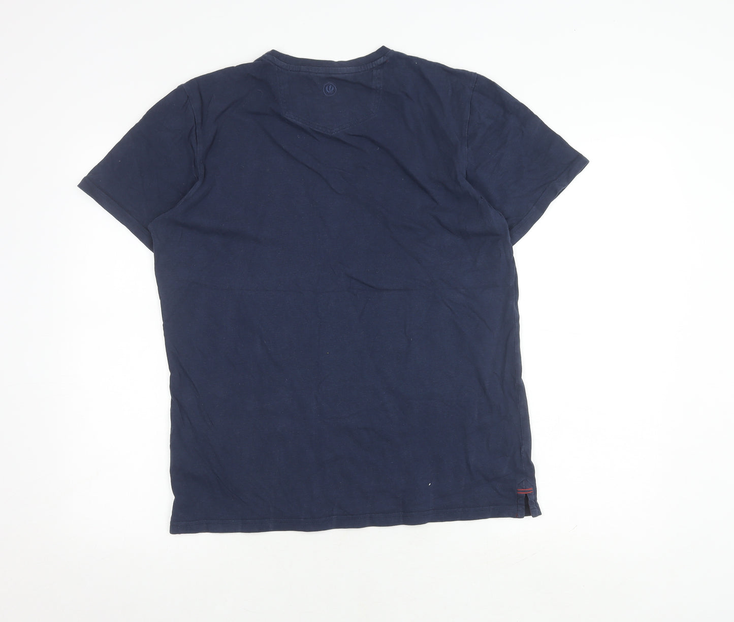 Fat Face Men's Blue Crew Neck Graphic T-Shirt Size M
