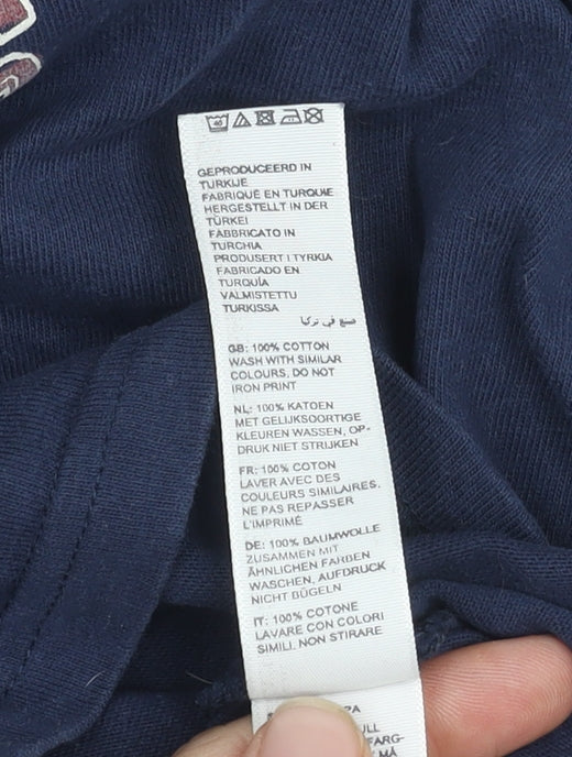 Fat Face Men's Blue Crew Neck Graphic T-Shirt Size M
