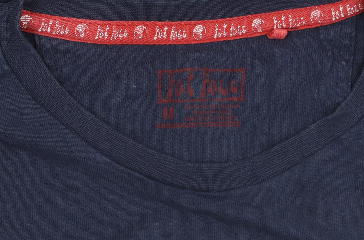 Fat Face Men's Blue Crew Neck Graphic T-Shirt Size M
