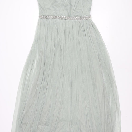 Anaya Women’s Green Formal Long Off the Shoulder Dress