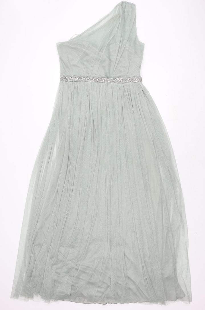 Anaya Women’s Green Formal Long Off the Shoulder Dress