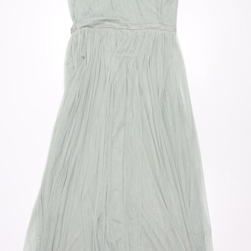 Anaya Women’s Green Formal Long Off the Shoulder Dress