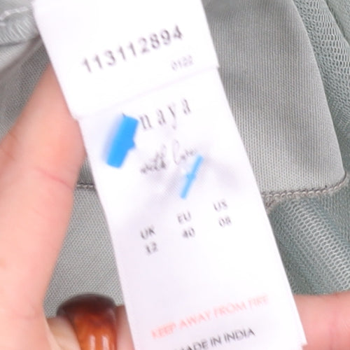 Anaya Women’s Green Formal Long Off the Shoulder Dress