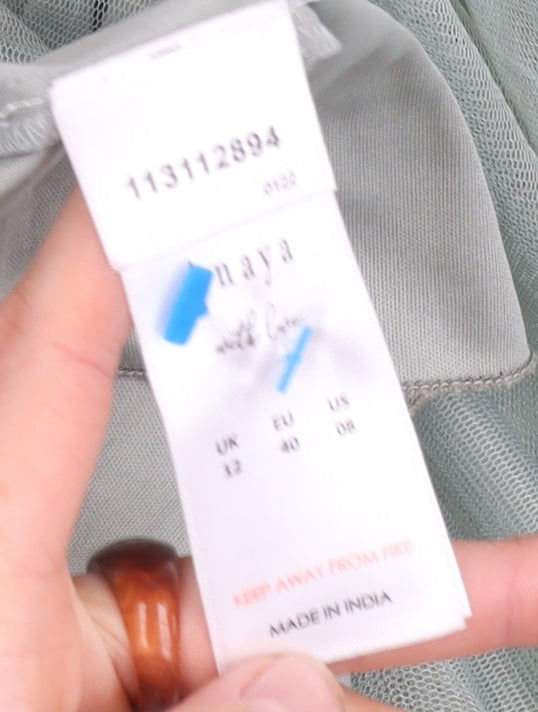 Anaya Women’s Green Formal Long Off the Shoulder Dress