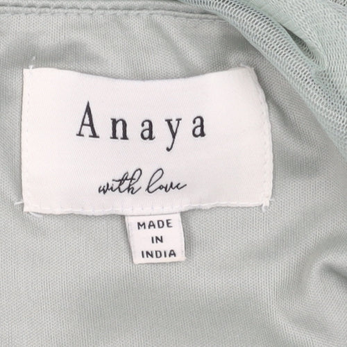 Anaya Women’s Green Formal Long Off the Shoulder Dress