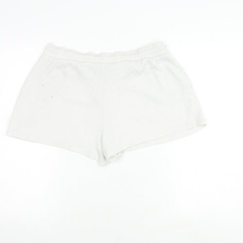 Disney Women's Mickey Mouse Sleep Shorts White L
