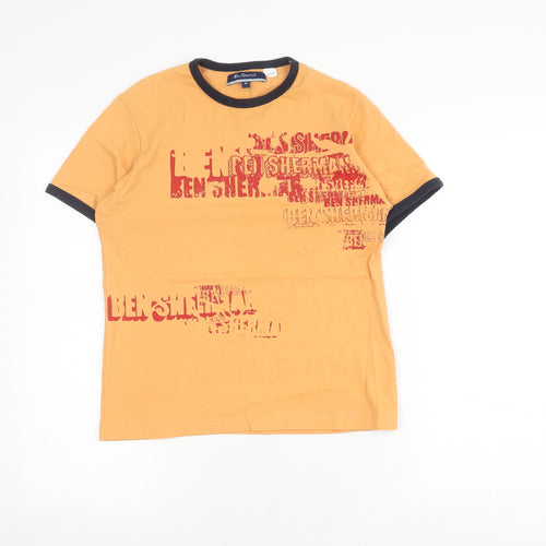 Ben Sherman Unisex Orange T-Shirt M Short Sleeve