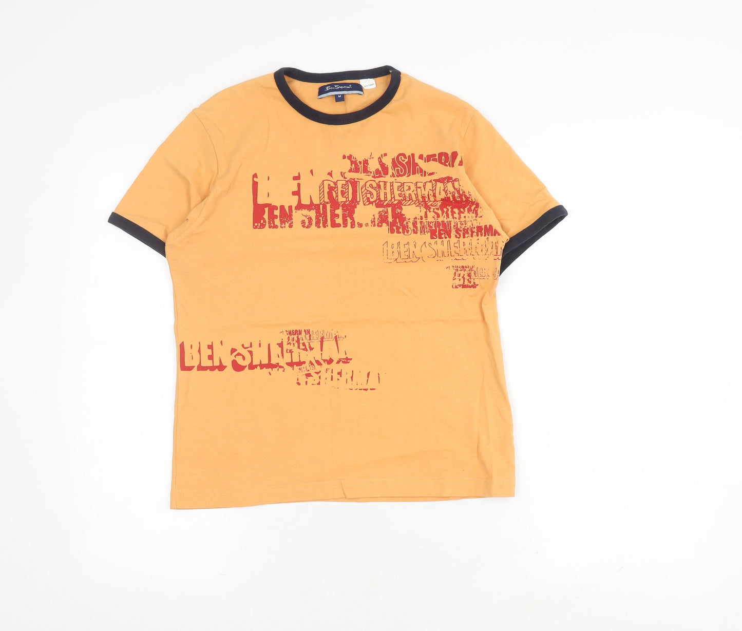 Ben Sherman Unisex Orange T-Shirt M Short Sleeve