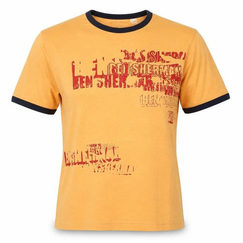 Ben Sherman Unisex Orange T-Shirt M Short Sleeve