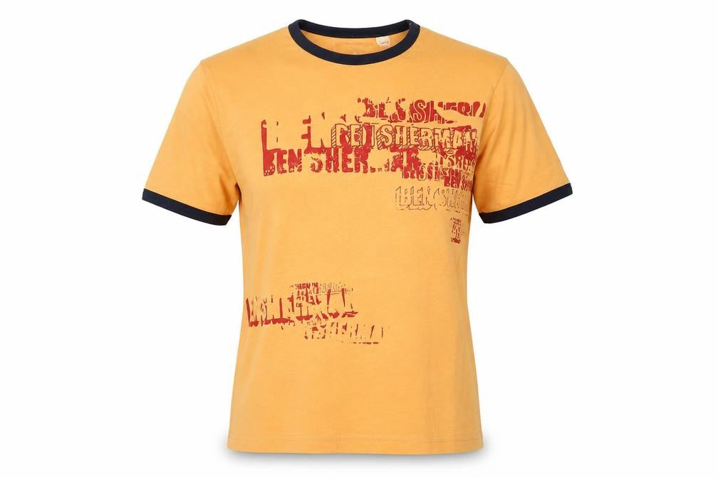 Ben Sherman Unisex Orange T-Shirt M Short Sleeve